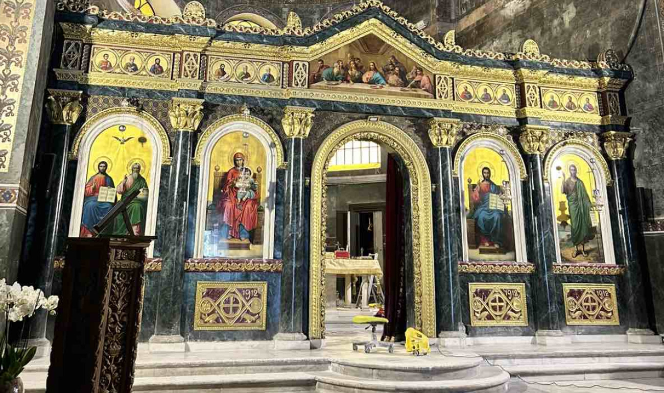 Επίσκεψη Συντηρητών Έργων Τέχνης στον Ιερό ναό της Αγίας Σοφίας